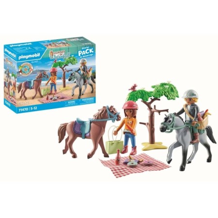 Playmobil-DRUMETIE LA PLAJA CU CAII AMELIA SI BEN Playmobil - 1
